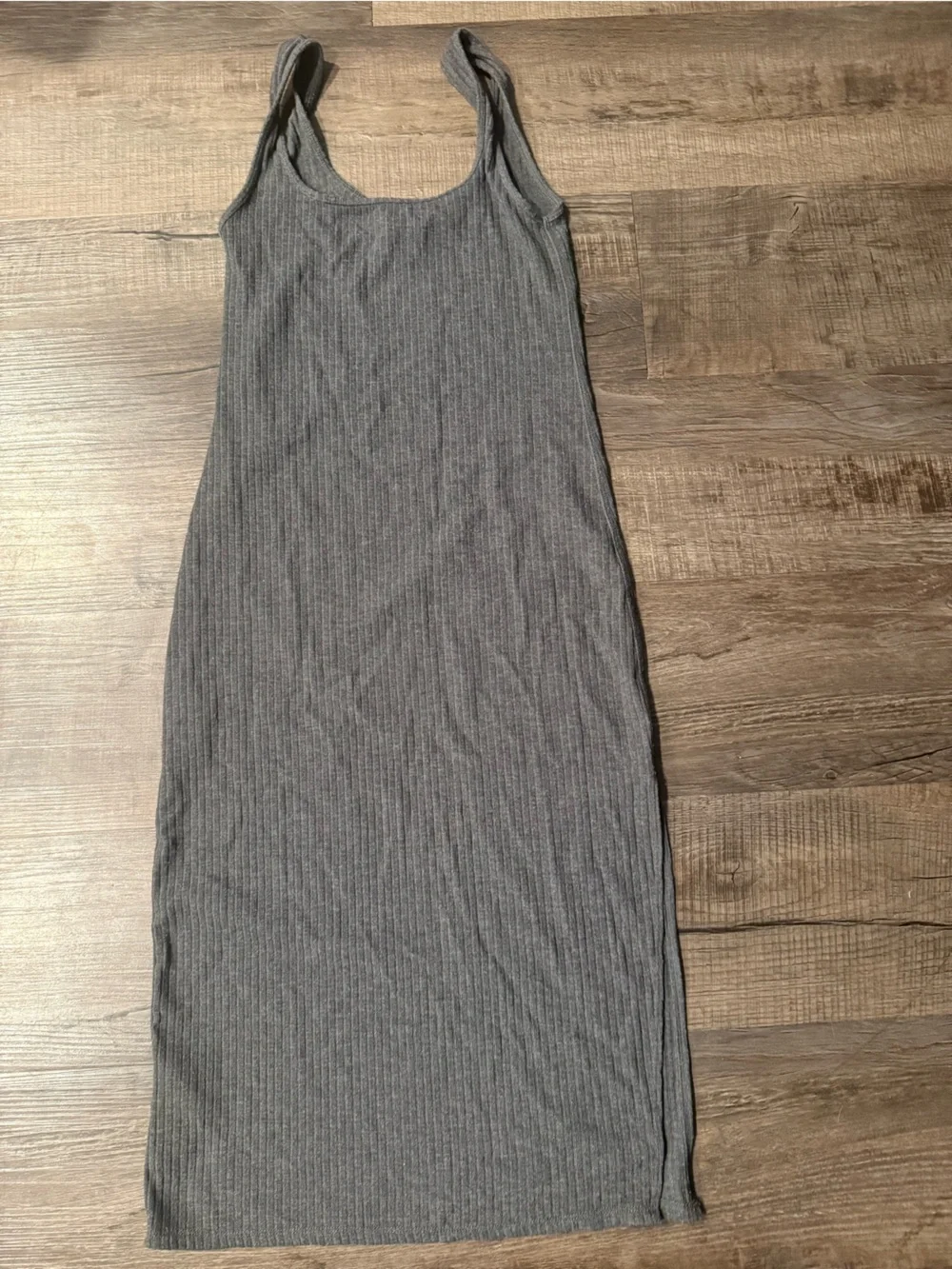 Abercrombie & Fitch Ribbed Gray Tank Dress